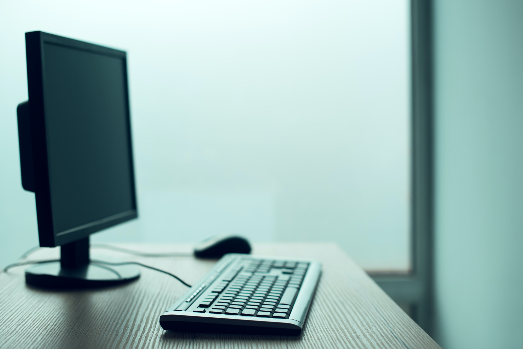 Desktop PC computer in empty office